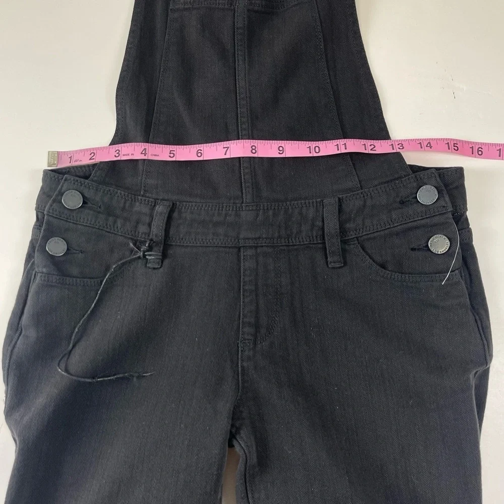 NEW Paige Denim Sierra Overalls Womens Size 24 Black Cotton Blend NWOT